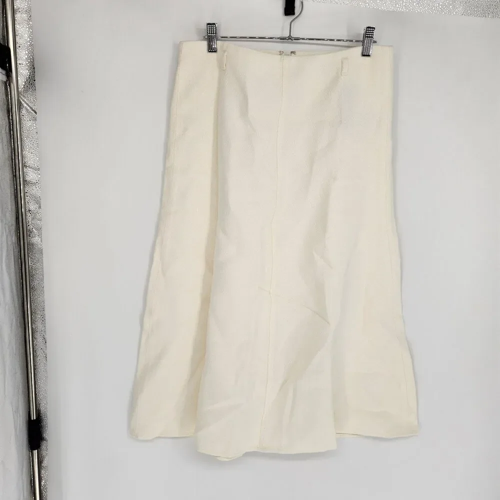 J.Crew Women's Size 8‎ Ivory Boulce A Line Skirt NWT